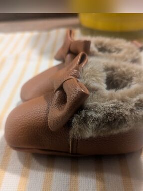 Brand New Leather Brown Baby Boots